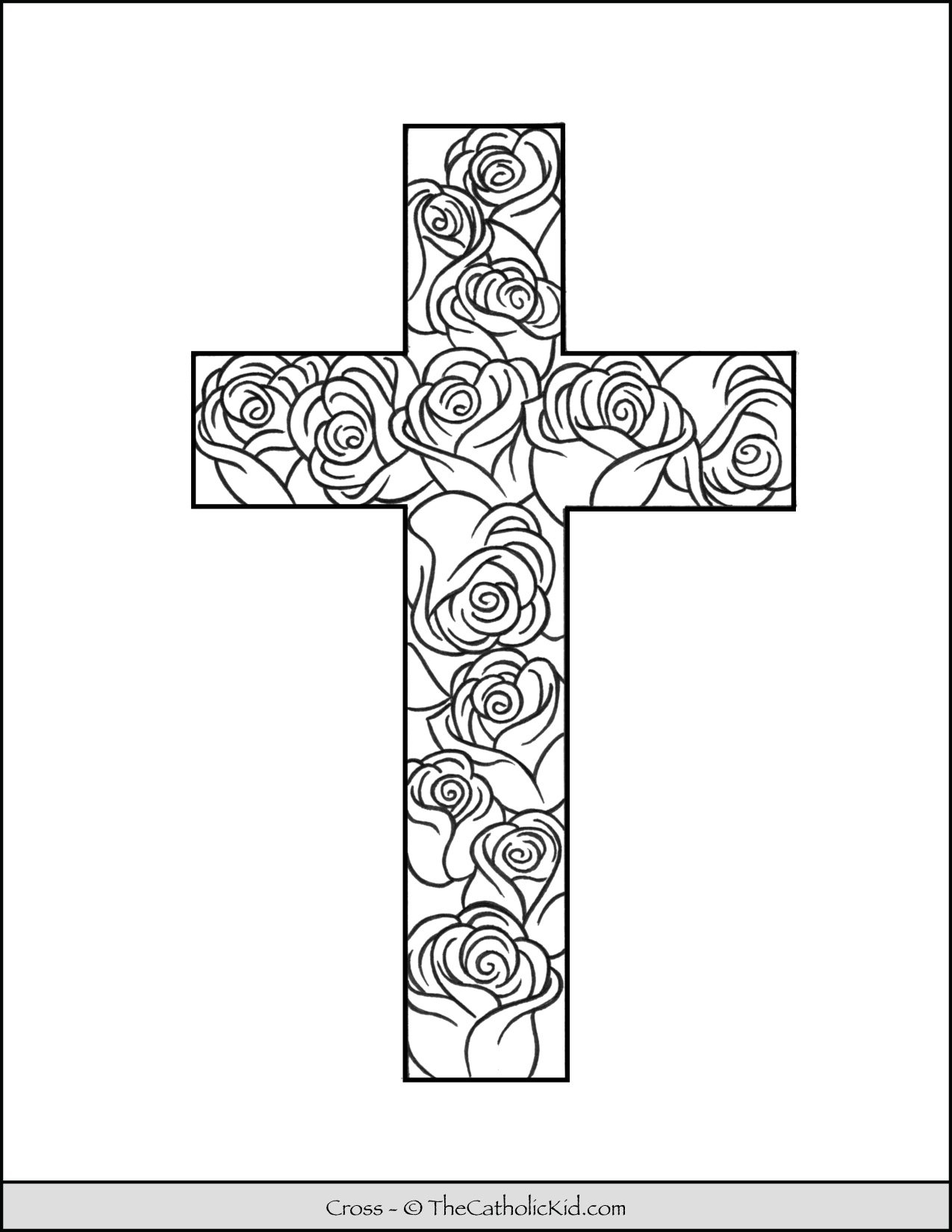 cross coloring page