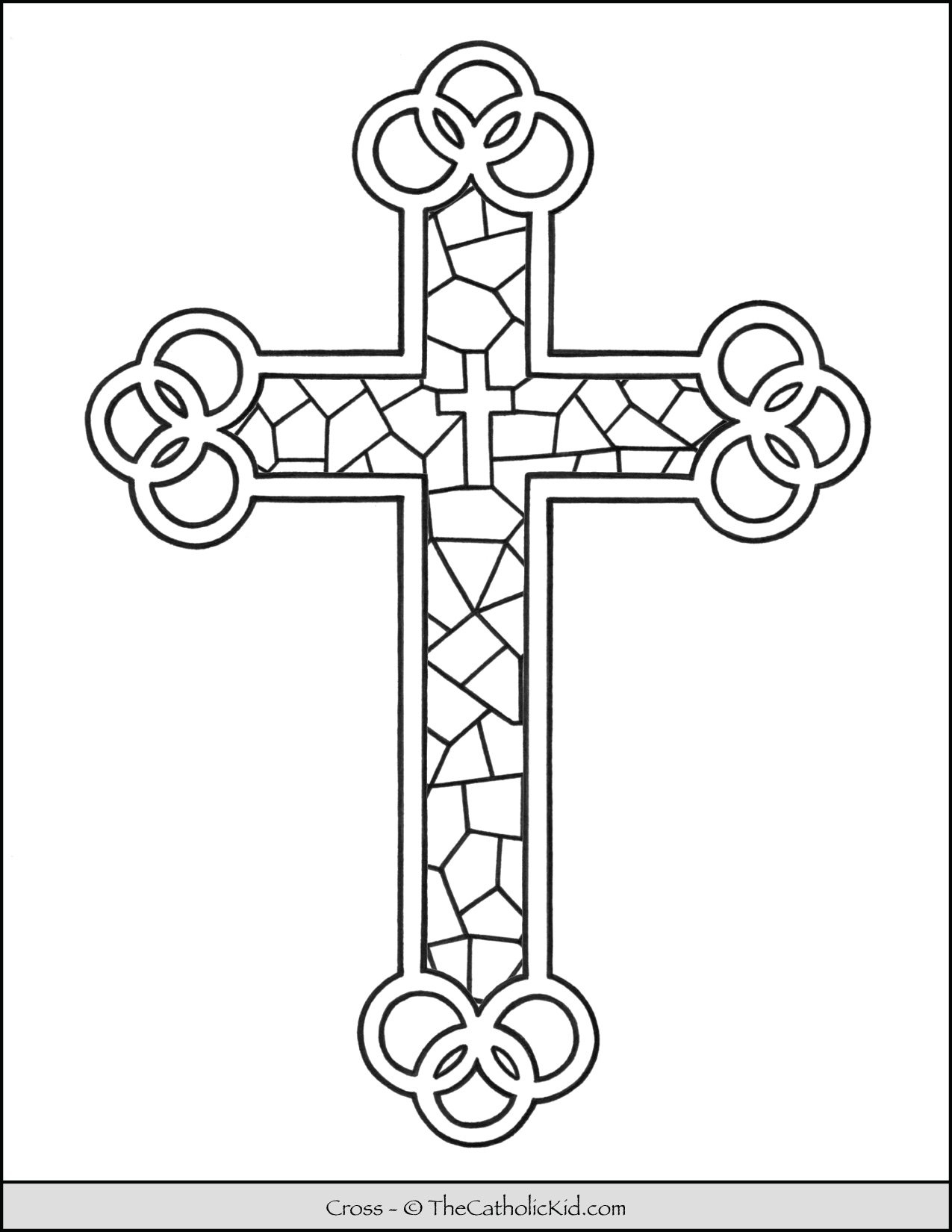 crosses coloring pages