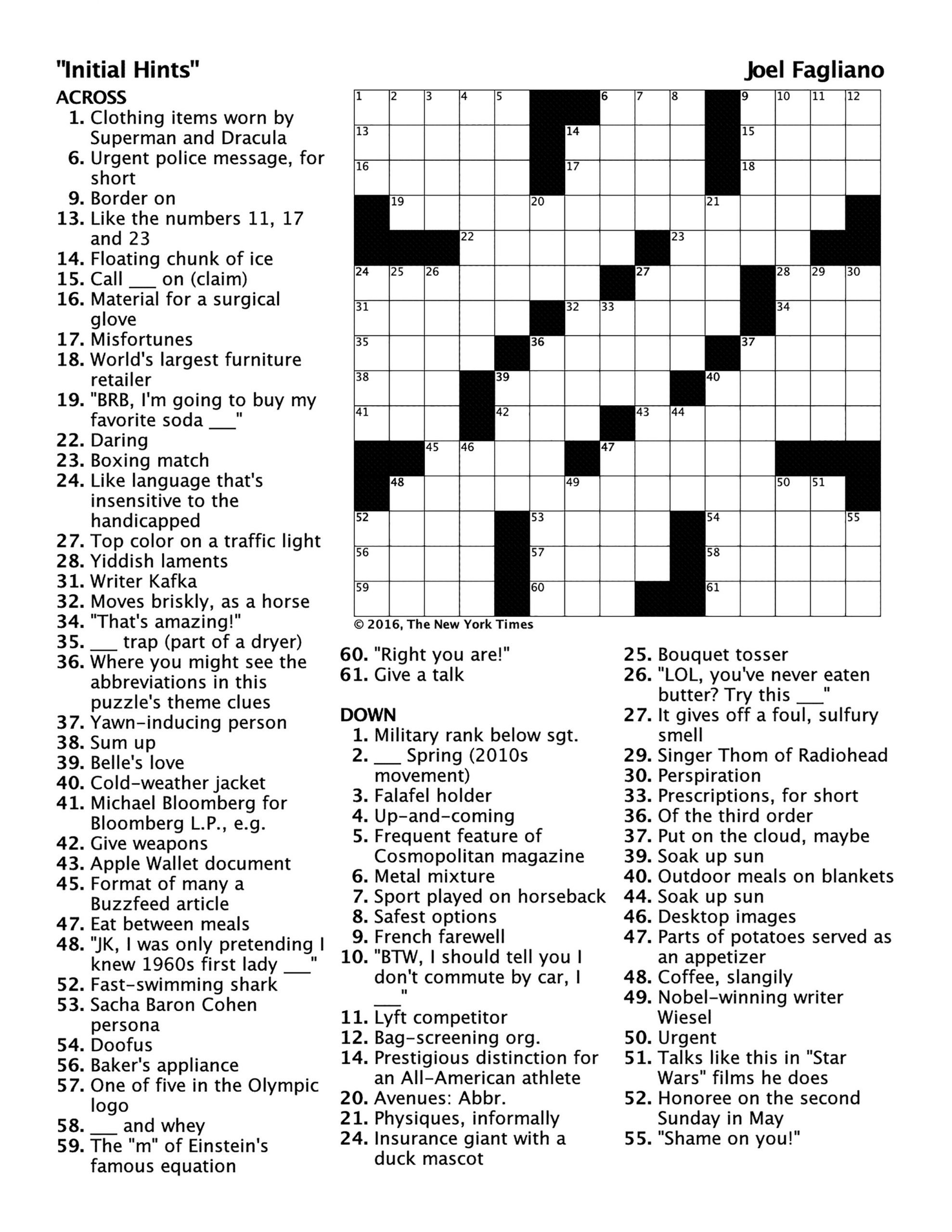 call crossword clue