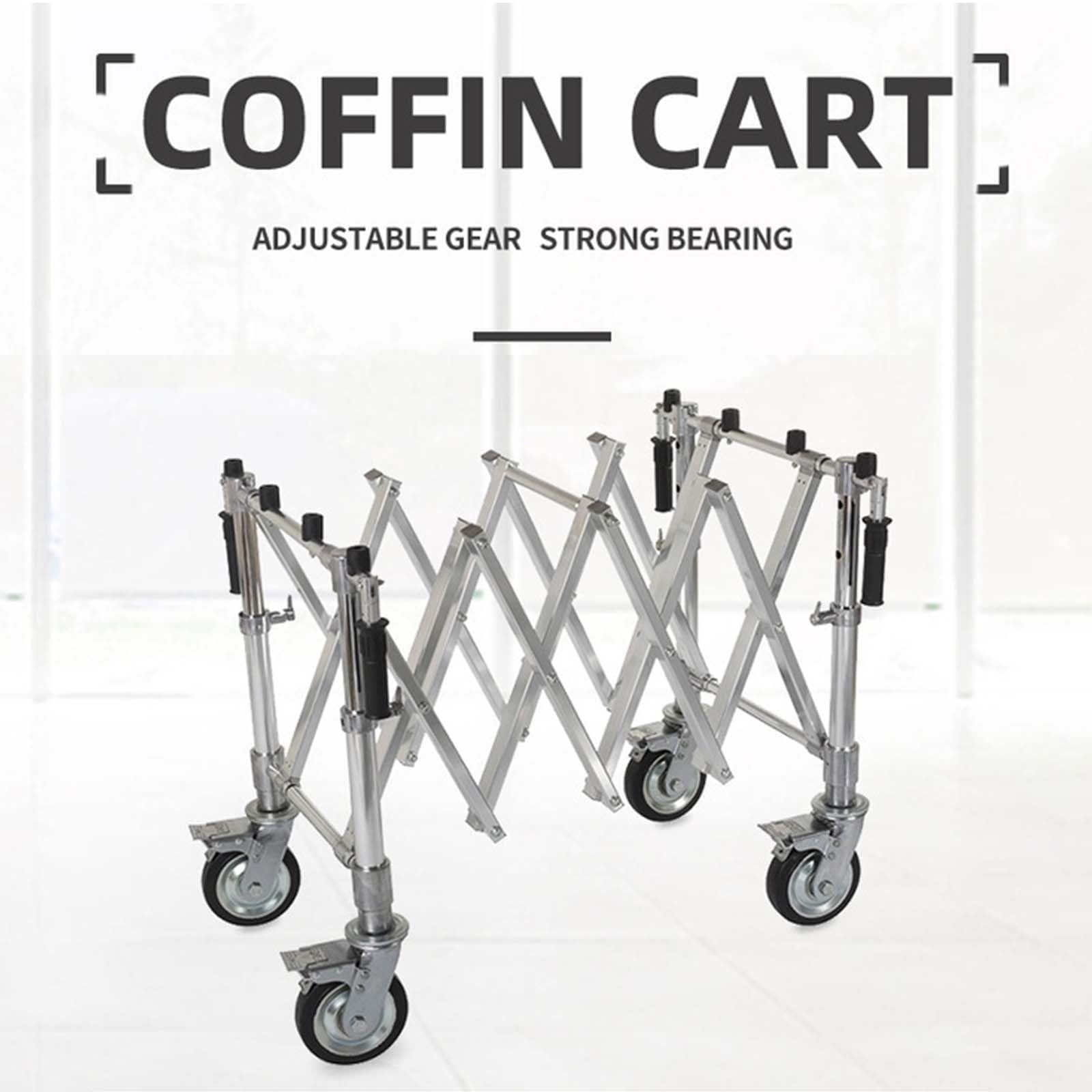Crossword Clue Aluminum Alloy Coffin Stretcher Cart Folding Funeral Coffin Stand With 450kg Capacity Rack Navy