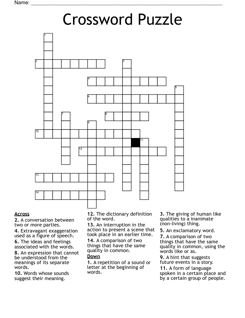 Crossword Puzzle WordMint