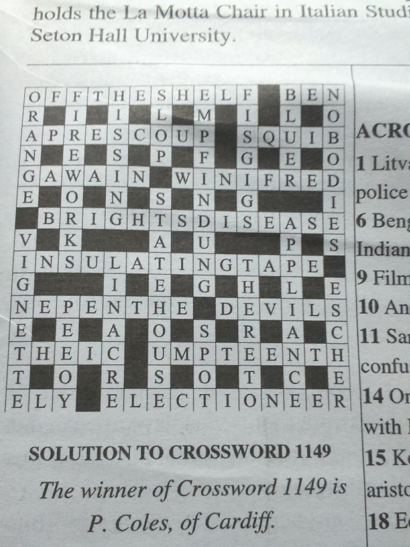 finished crossword clue finished crossword clue