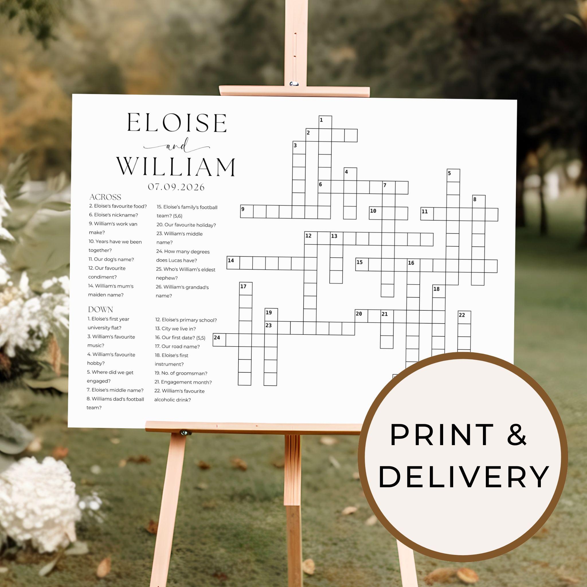 Crossword Whiteboard Etsy