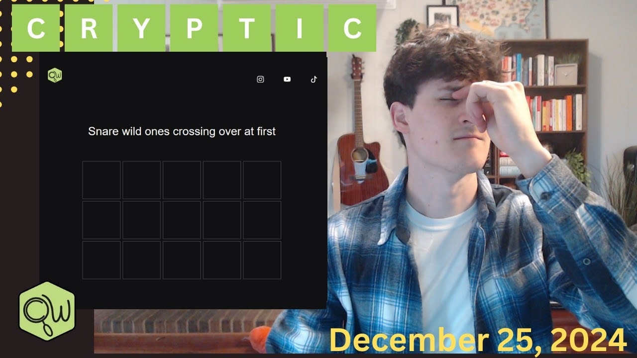 Cryptic Wordle Clue Day 55 Snare Wild Ones Crossing Over At First YouTube