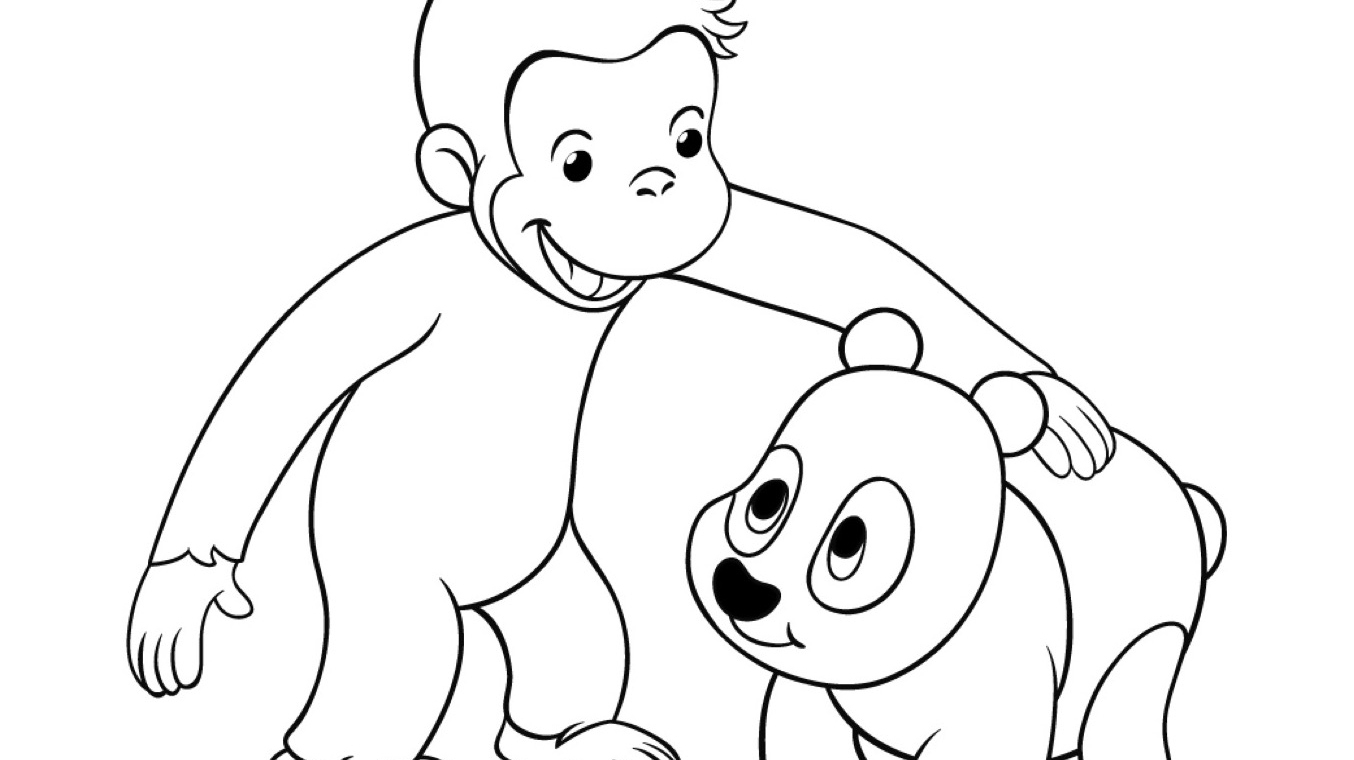 Curious George And Panda Coloring Page Kids Coloring Pages PBS KIDS For Parents Curious George And Panda Coloring Page Kids Coloring Pages PBS KIDS For Parents