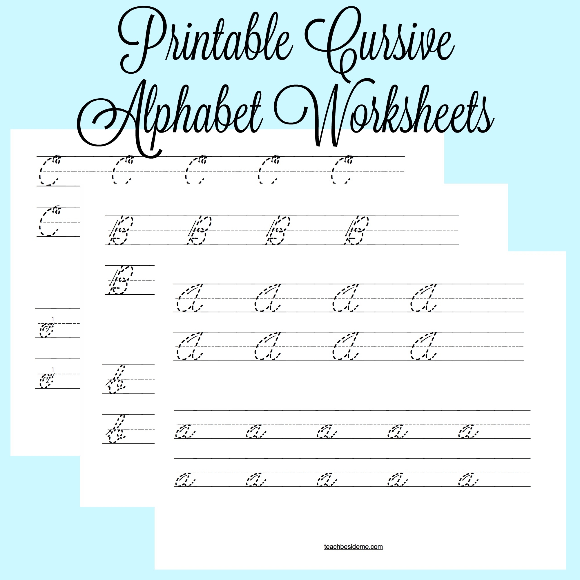 cursive writing alphabet worksheets
