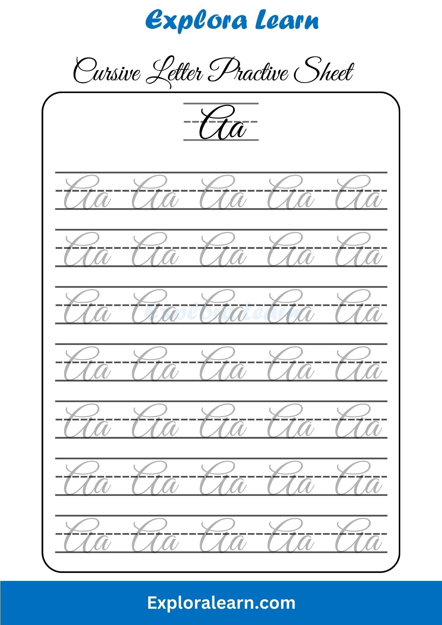 learn to write cursive worksheets