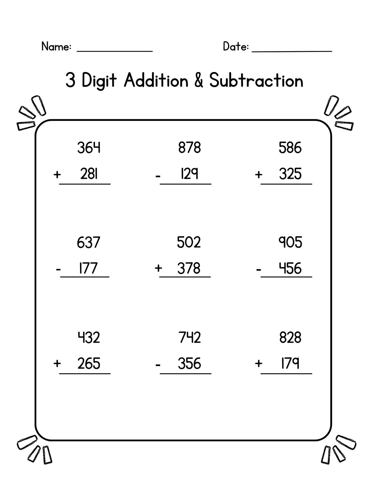 3rd grade math worksheet 3rd grade math worksheet