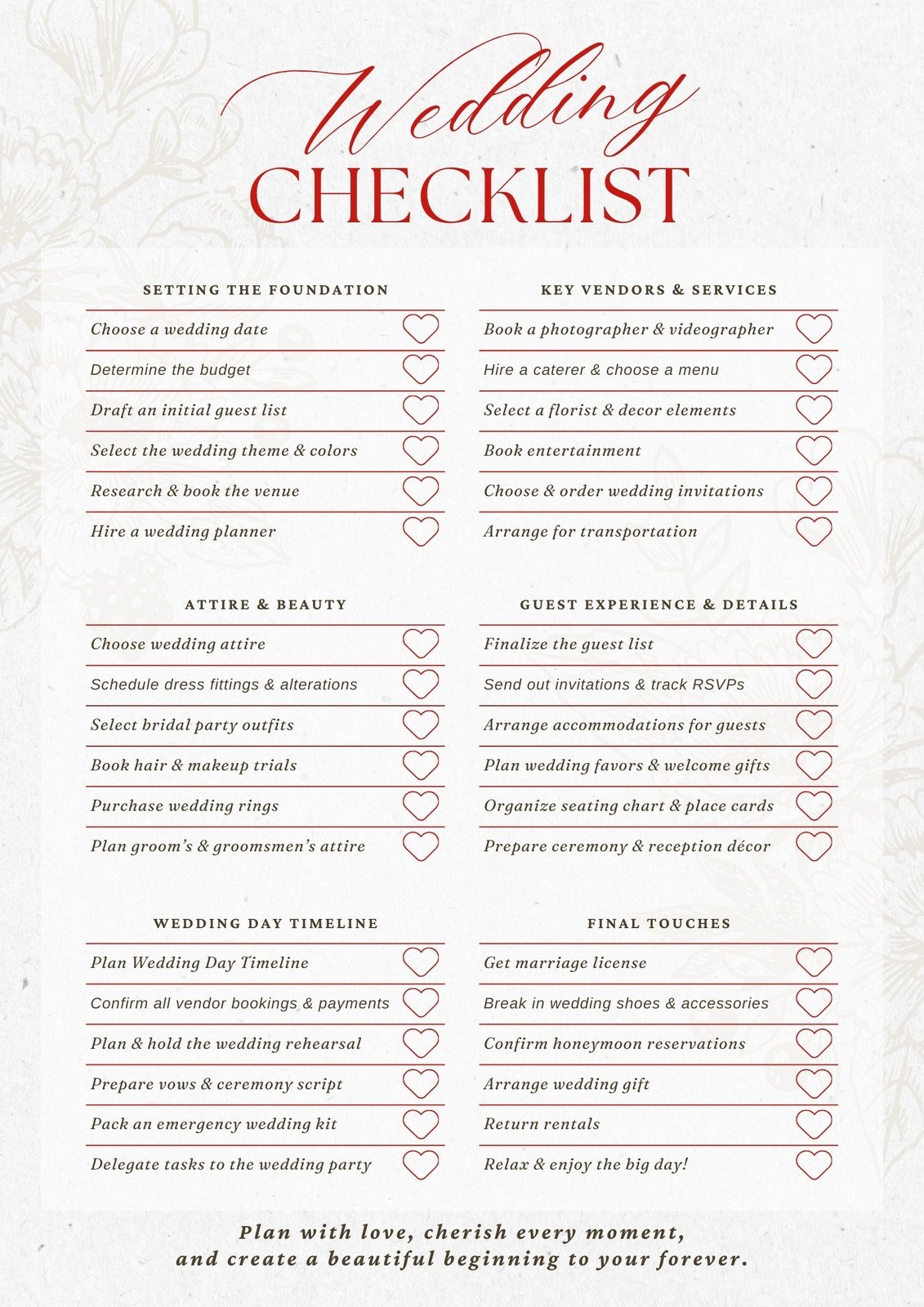 Customize 193 Wedding Checklists Templates Online Canva