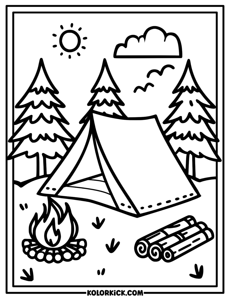Cute Camping Coloring Pages 100 Free Printable PDFs Cute Camping Coloring Pages 100 Free Printable PDFs