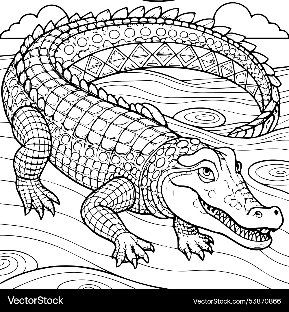 crocodile coloring page crocodile coloring page