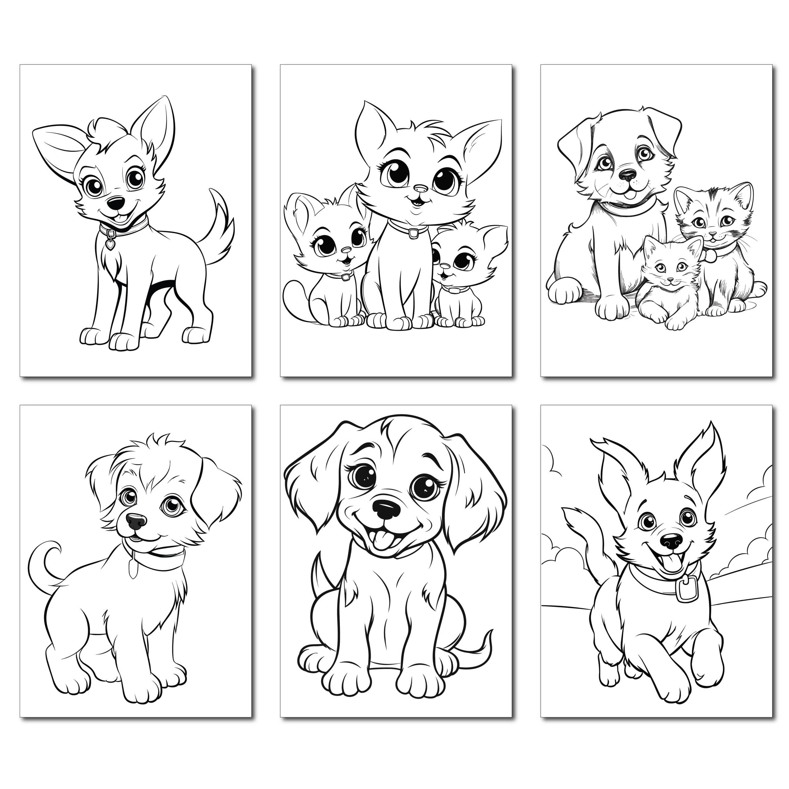 coloring pages of cute dogs