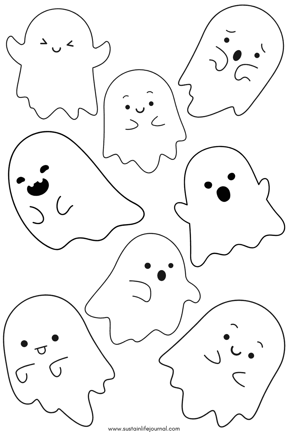 ghosts coloring pages