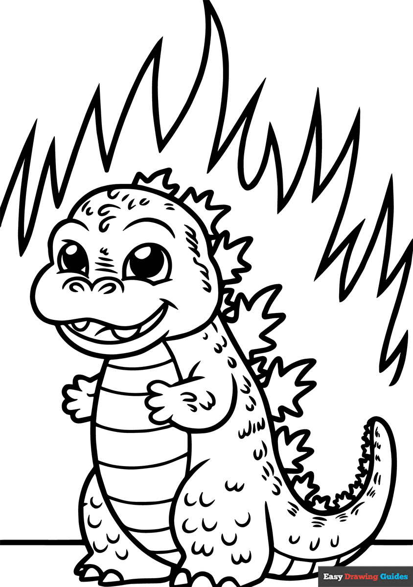 godzilla coloring pages