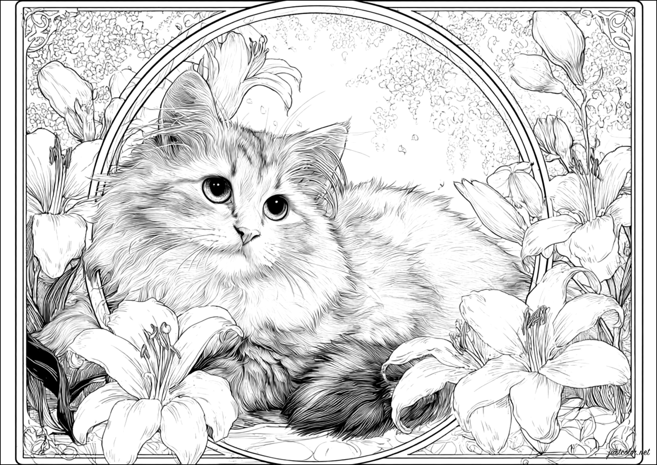 cat printable coloring pages