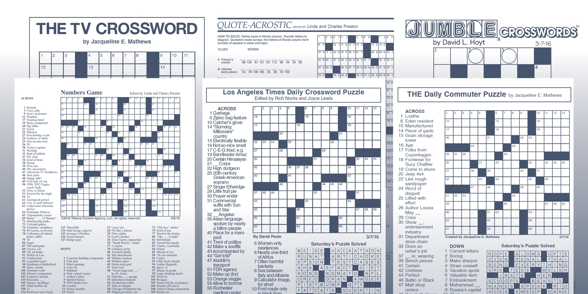 commuter crossword puzzle