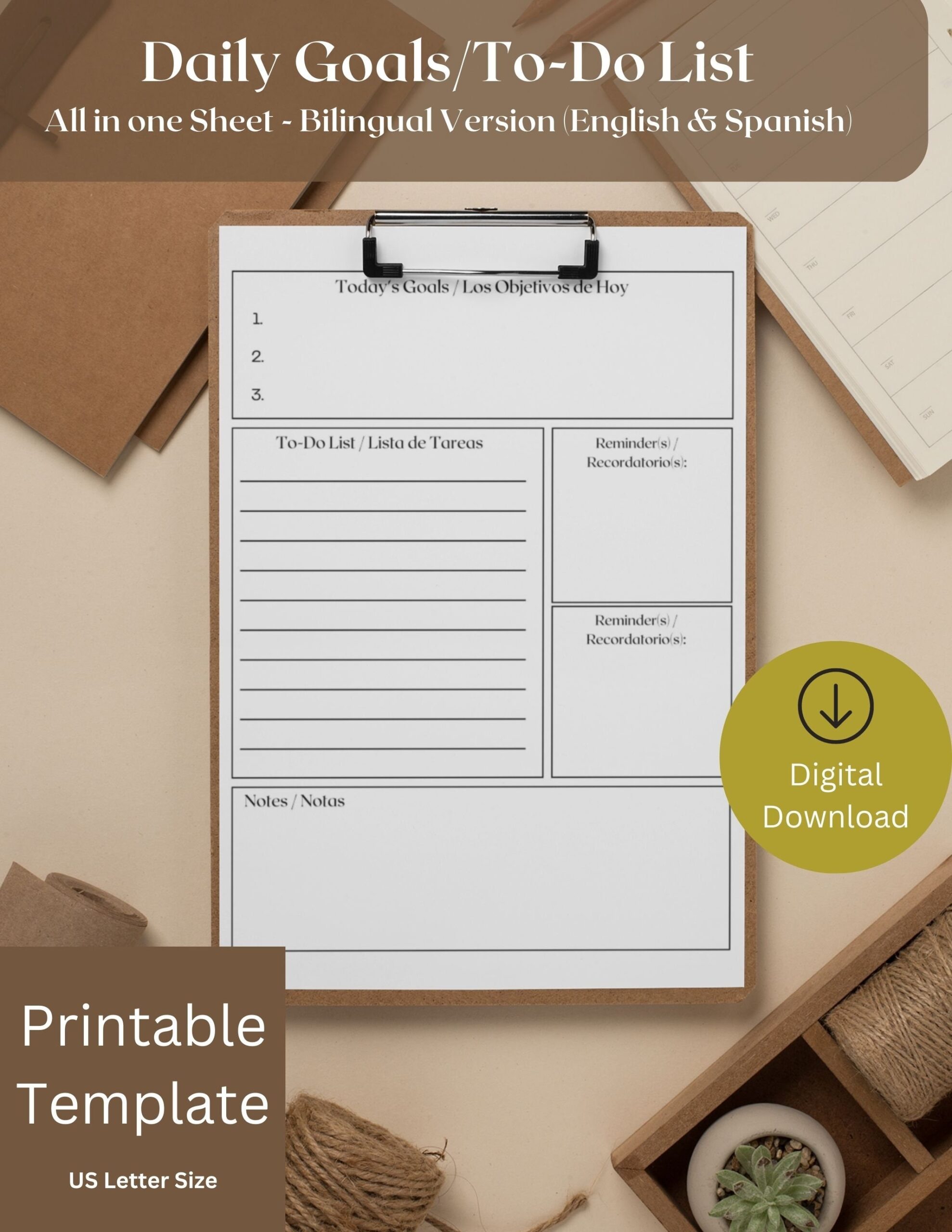 Daily Planner Printable Bilingual english spanish To Do List Printable Productivity Day Planner Template PDF Digital Download Etsy Daily Planner Printable Bilingual english spanish To Do List Printable Productivity Day Planner Template PDF Digital Download Etsy