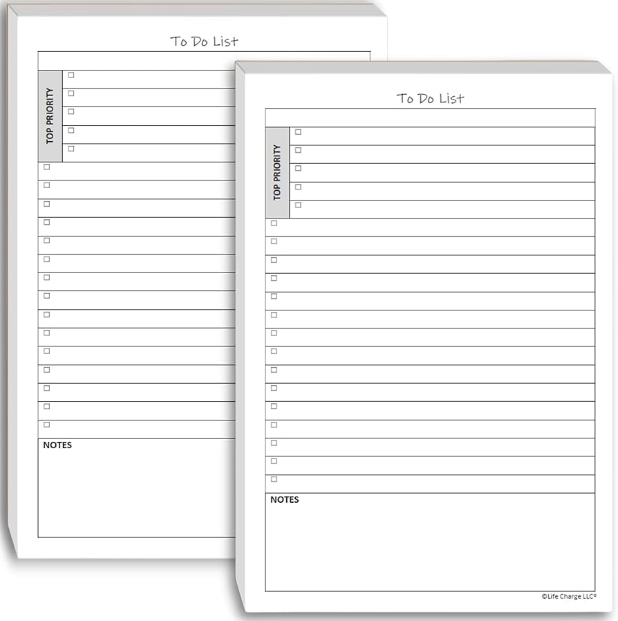 to do list pads of paper