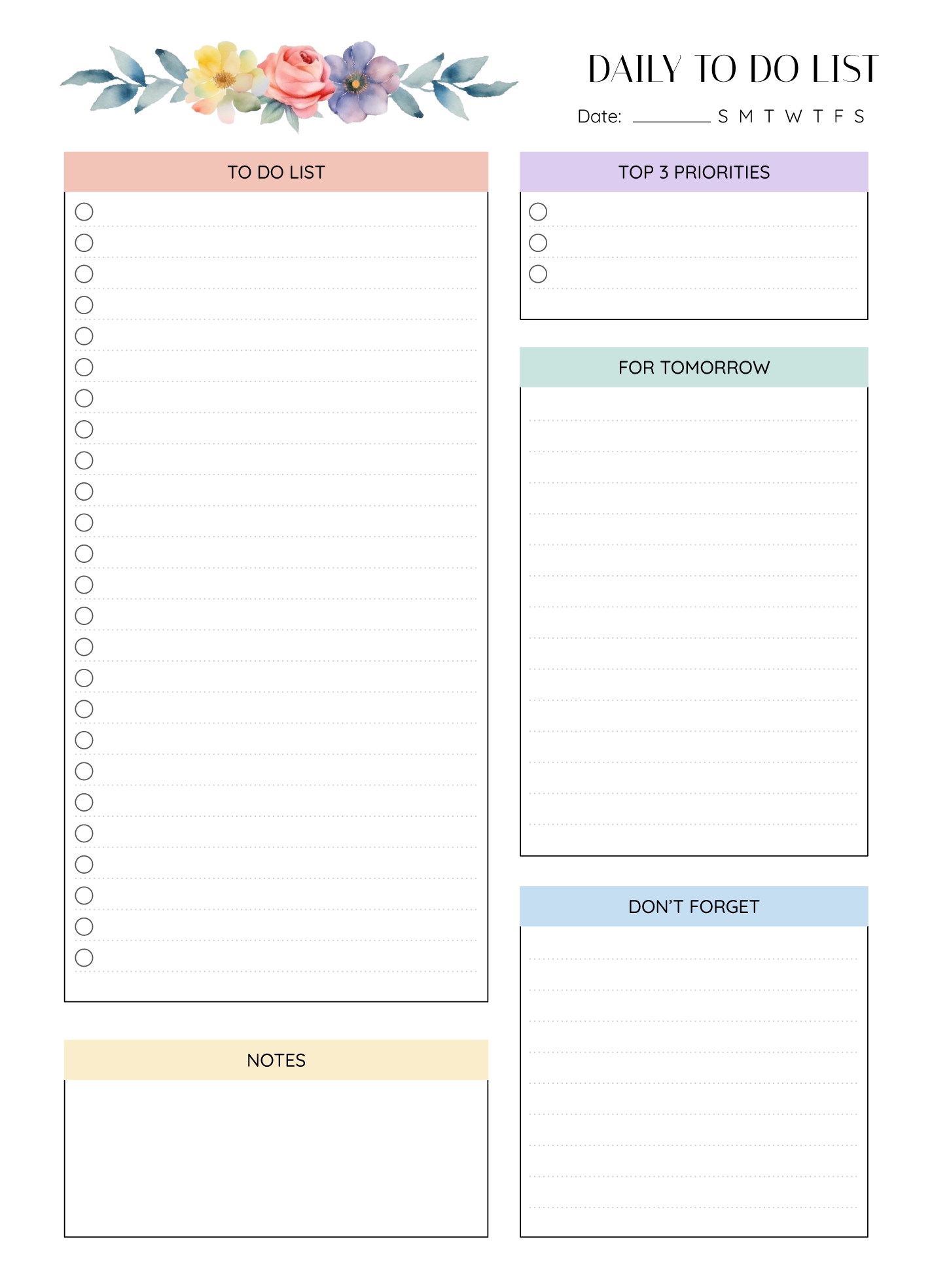 Daily To Do List Free Google Docs Template Gdoc io