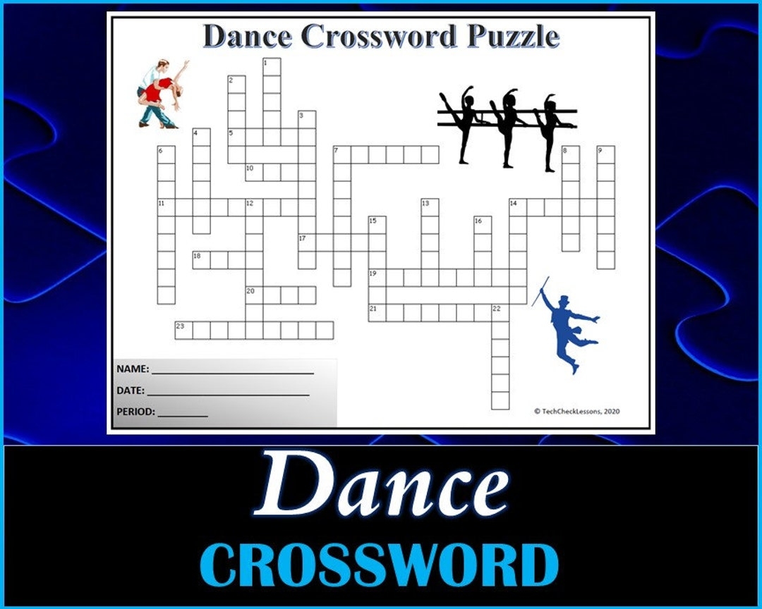 Dance Crossword Puzzle Printable Worksheet DIGITAL DOWNLOAD Etsy New Zealand Dance Crossword Puzzle Printable Worksheet DIGITAL DOWNLOAD Etsy New Zealand