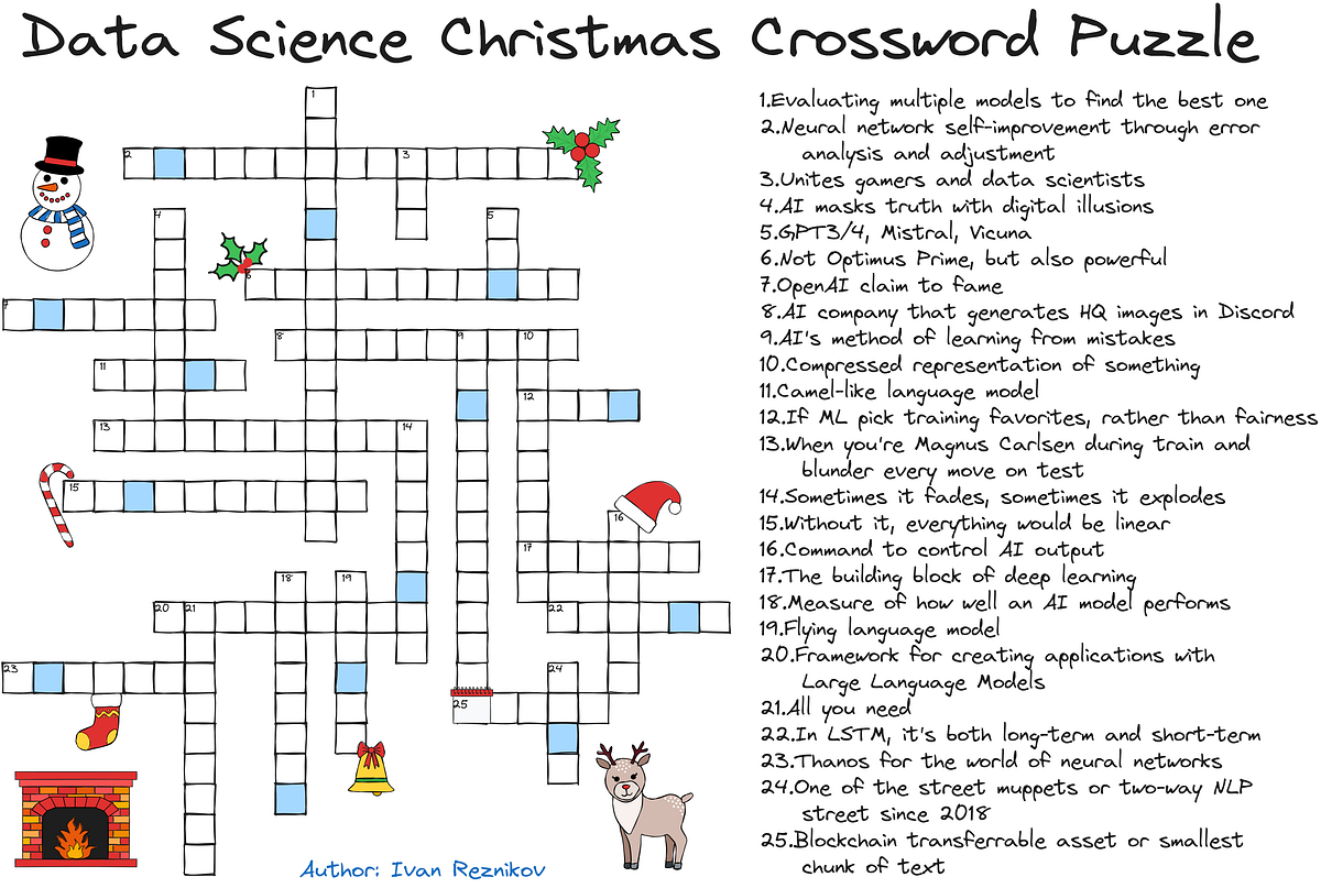 Data Science Christmas Crossword Puzzle Ivan Reznikov PhD Medium