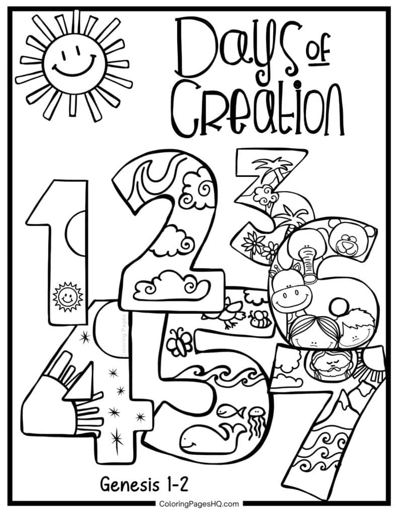 creation coloring pages
