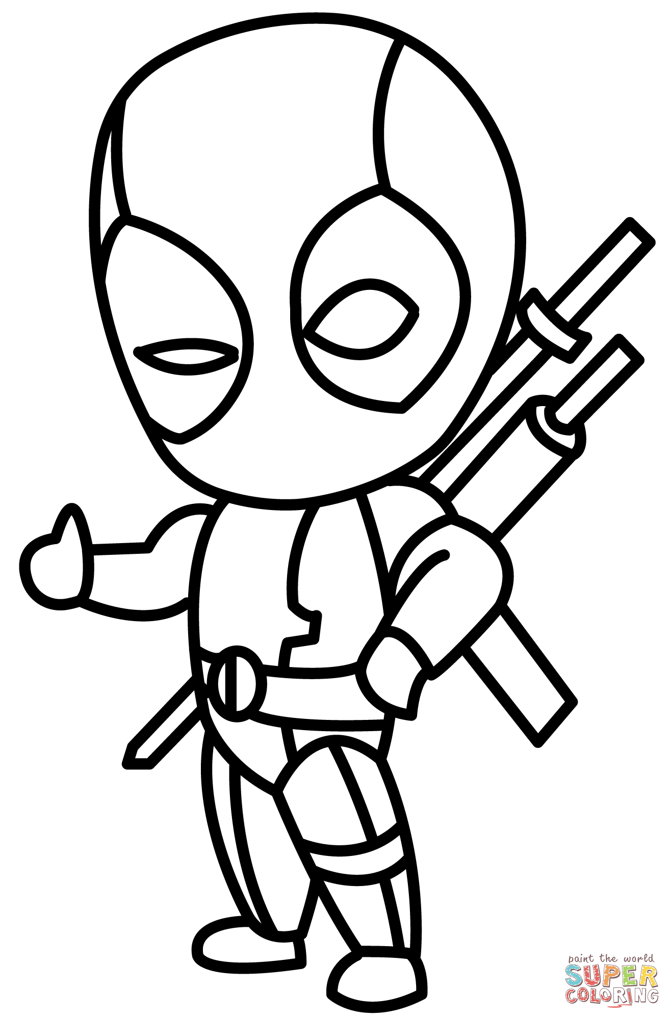 Deadpool 9 Free Printable Coloring Pages