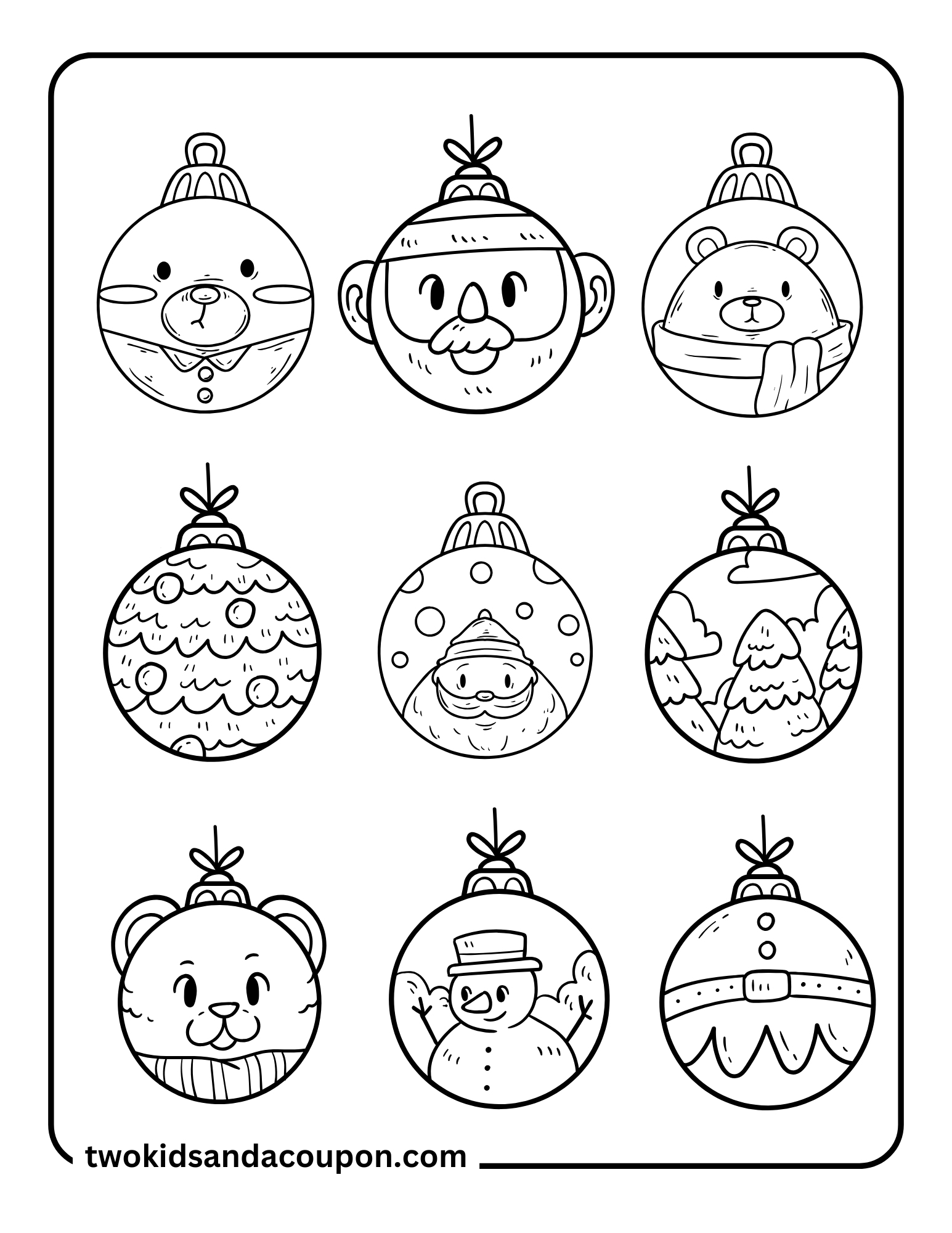 ornament coloring page