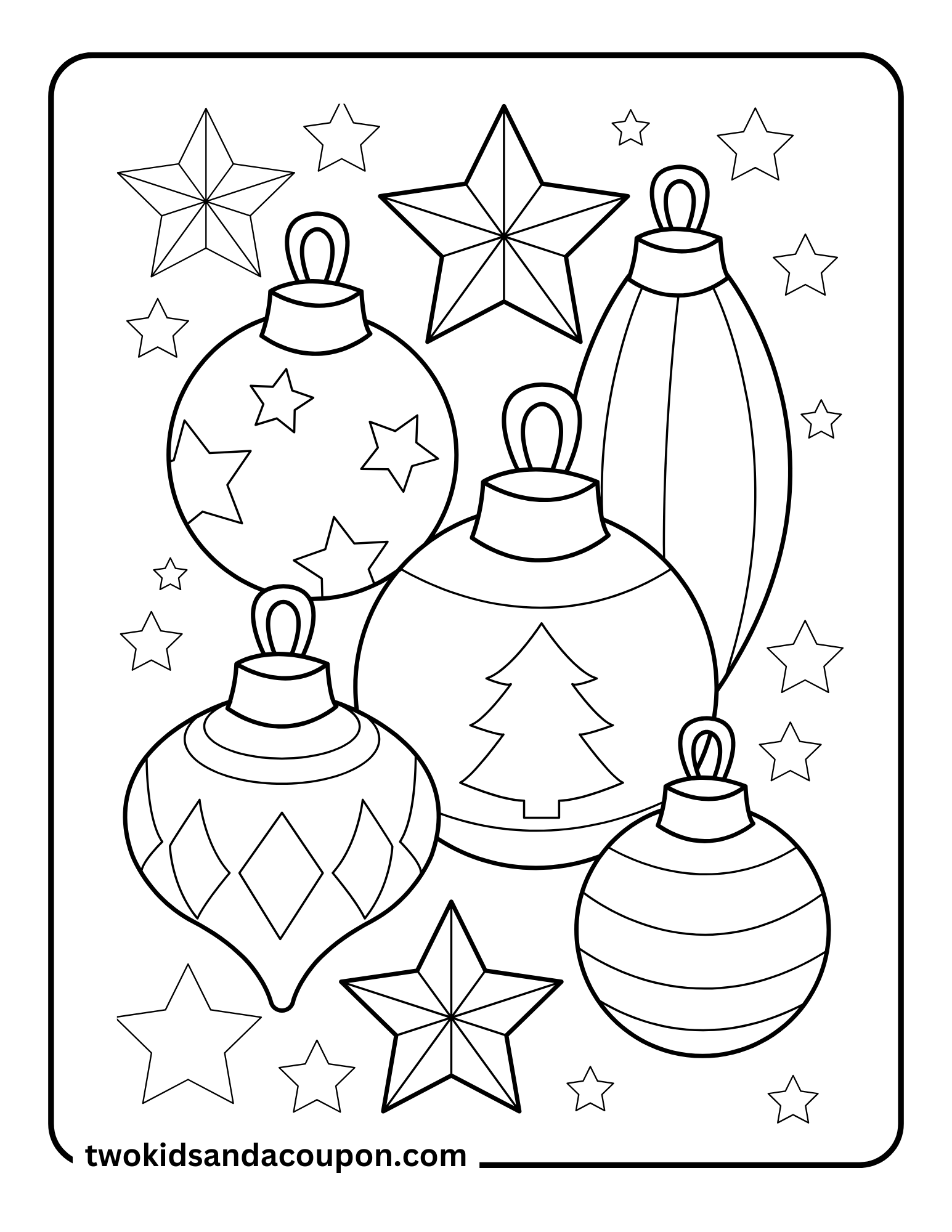 Deck The Halls With 8 Christmas Ornament Coloring Pages