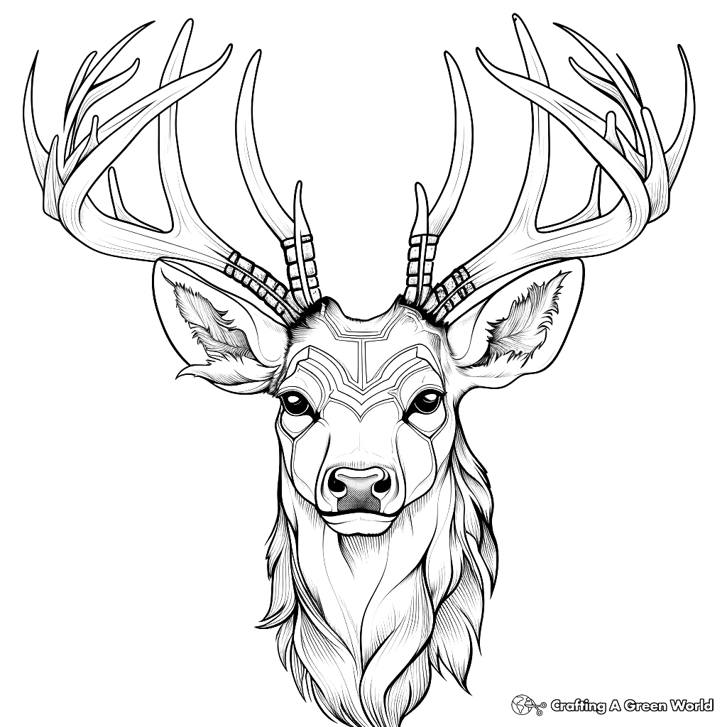 Deer Head Coloring Pages Free Printable Deer Head Coloring Pages Free Printable