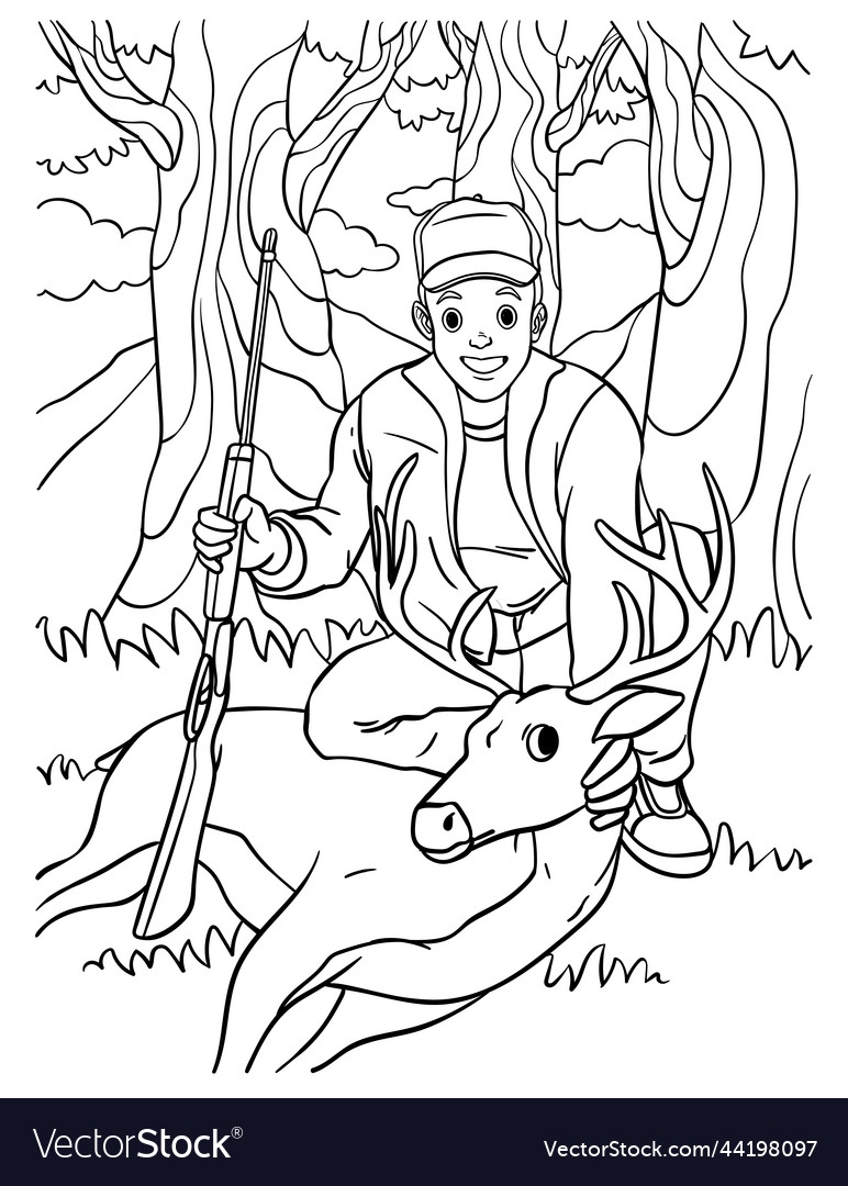 hunting coloring pages