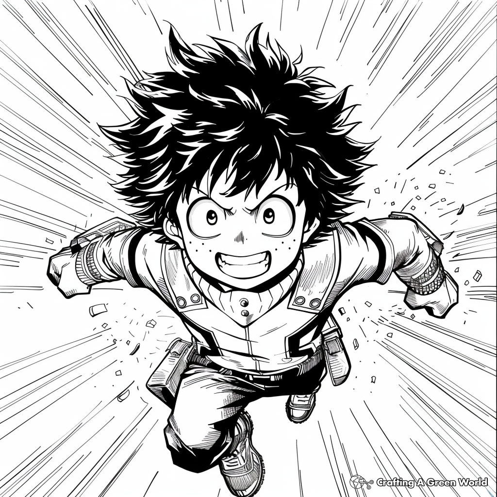 Deku Coloring Pages Free Printable 