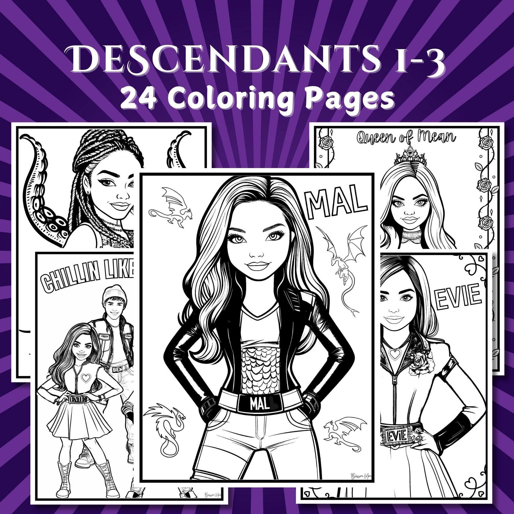 coloring pages of descendants coloring pages of descendants