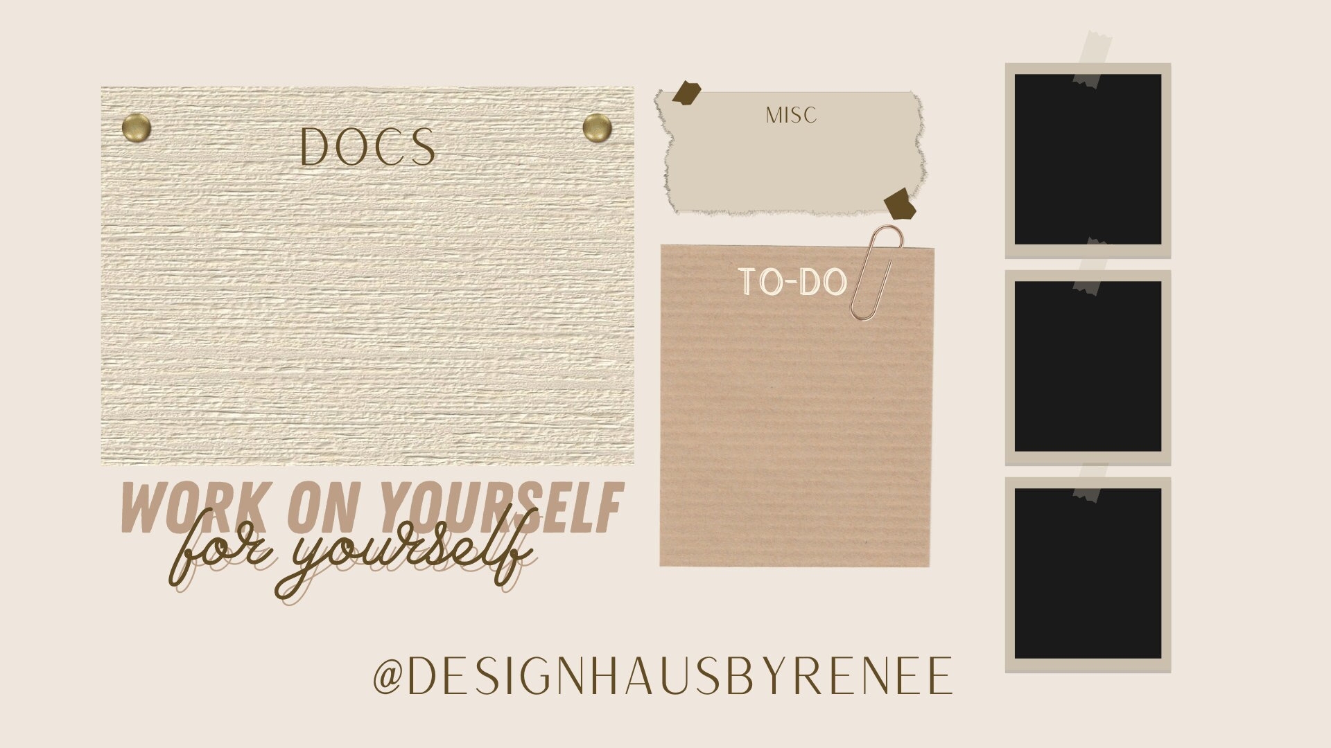 Desktop Productivity Organized Wallpaper Minimalist Neutral Tones Cream Aesthetic To do List Etsy Denmark