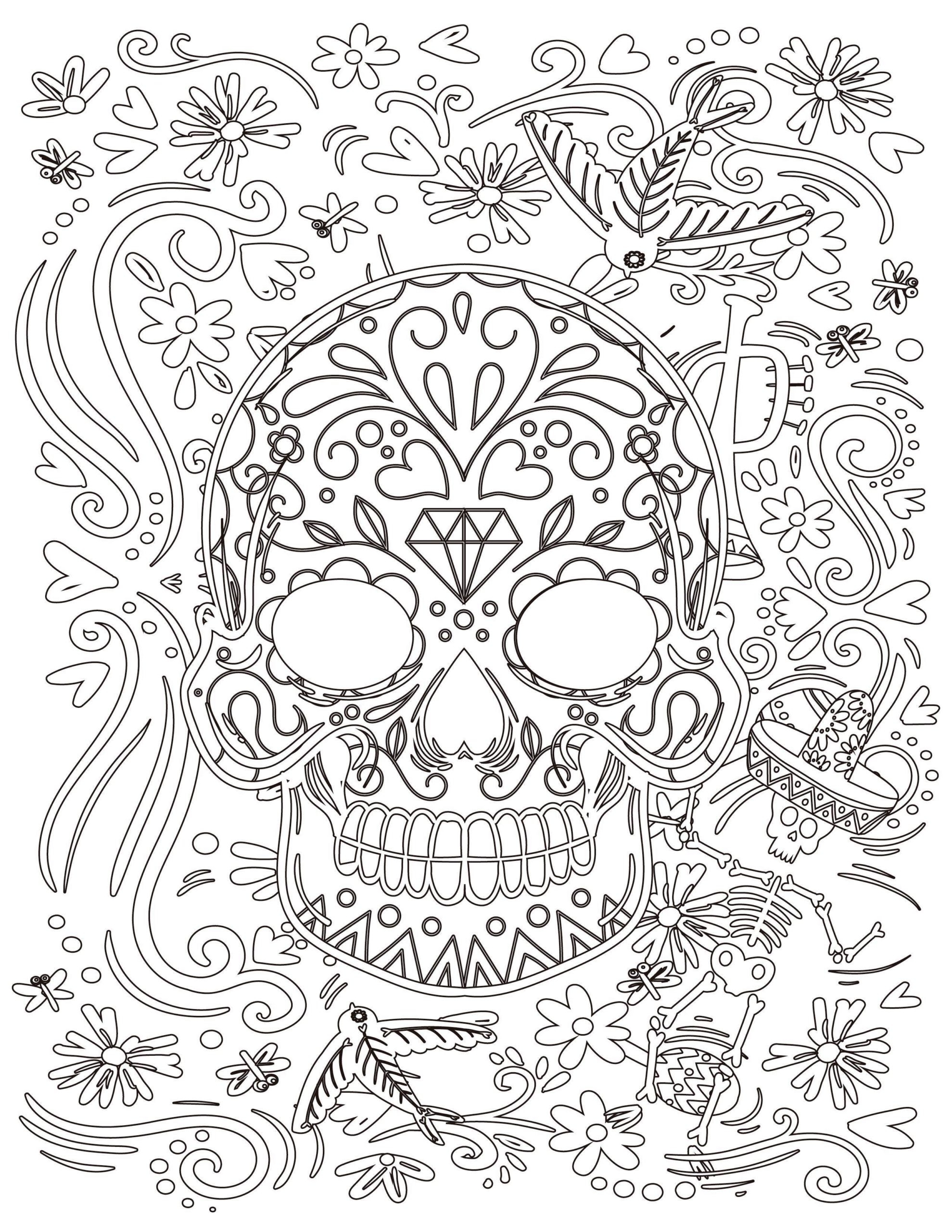 Dia De Muertos Coloring Sheets Pack Of 15 Coloring Books For Kidz
