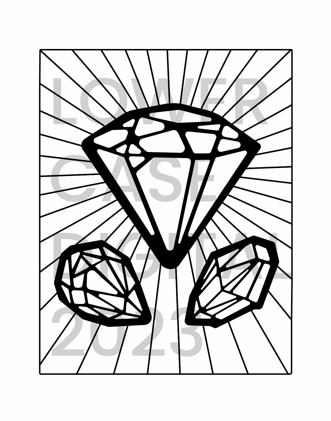 Diamond Gemstones Easy Coloring Page procreate Color Fillable Etsy Diamond Gemstones Easy Coloring Page procreate Color Fillable Etsy