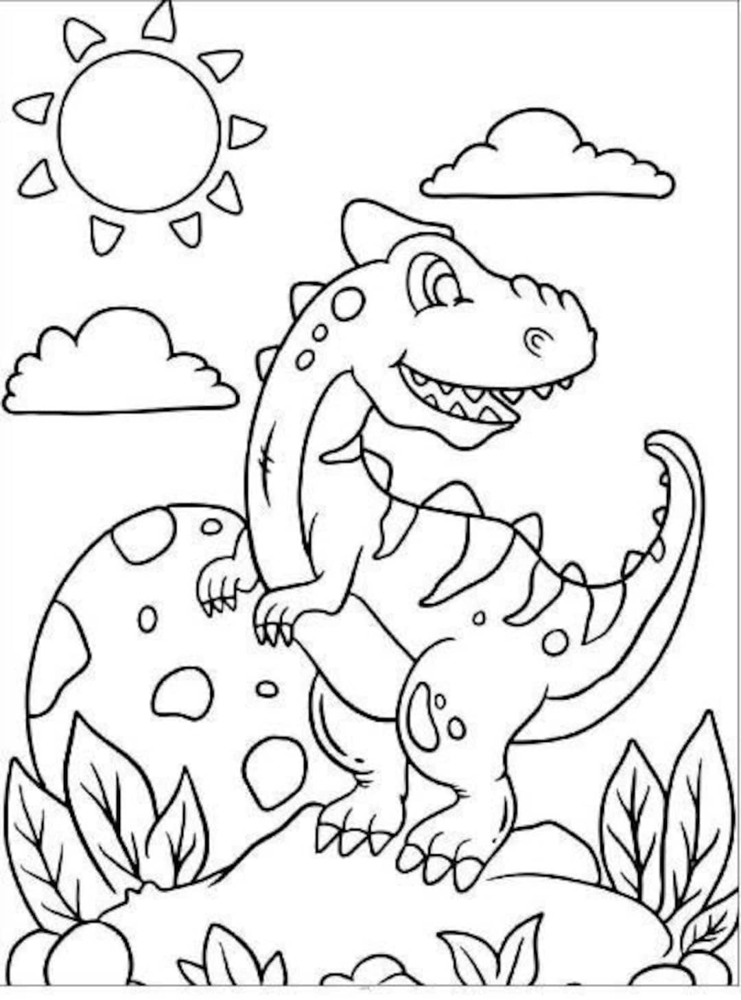 Dinosaur Coloring Book 46 Printable Coloring Sheets Kids Activity Book Dinosaur Printables PDF Coloring Book Etsy Israel