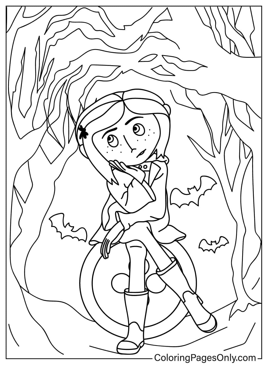 coraline color pages