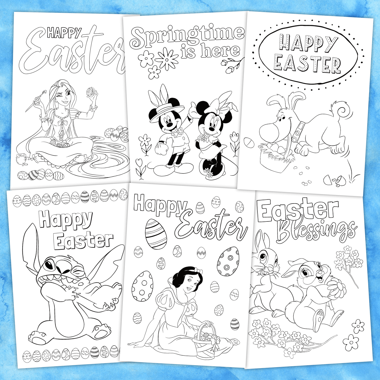 Disney Easter Colouring Sheets Cards Free Printables Mama Geek
