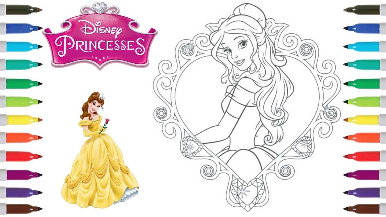 princess belle coloring page