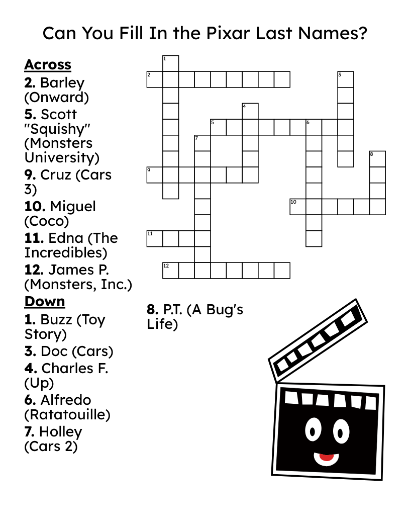 Disney s Up Trivia Crossword WordMint