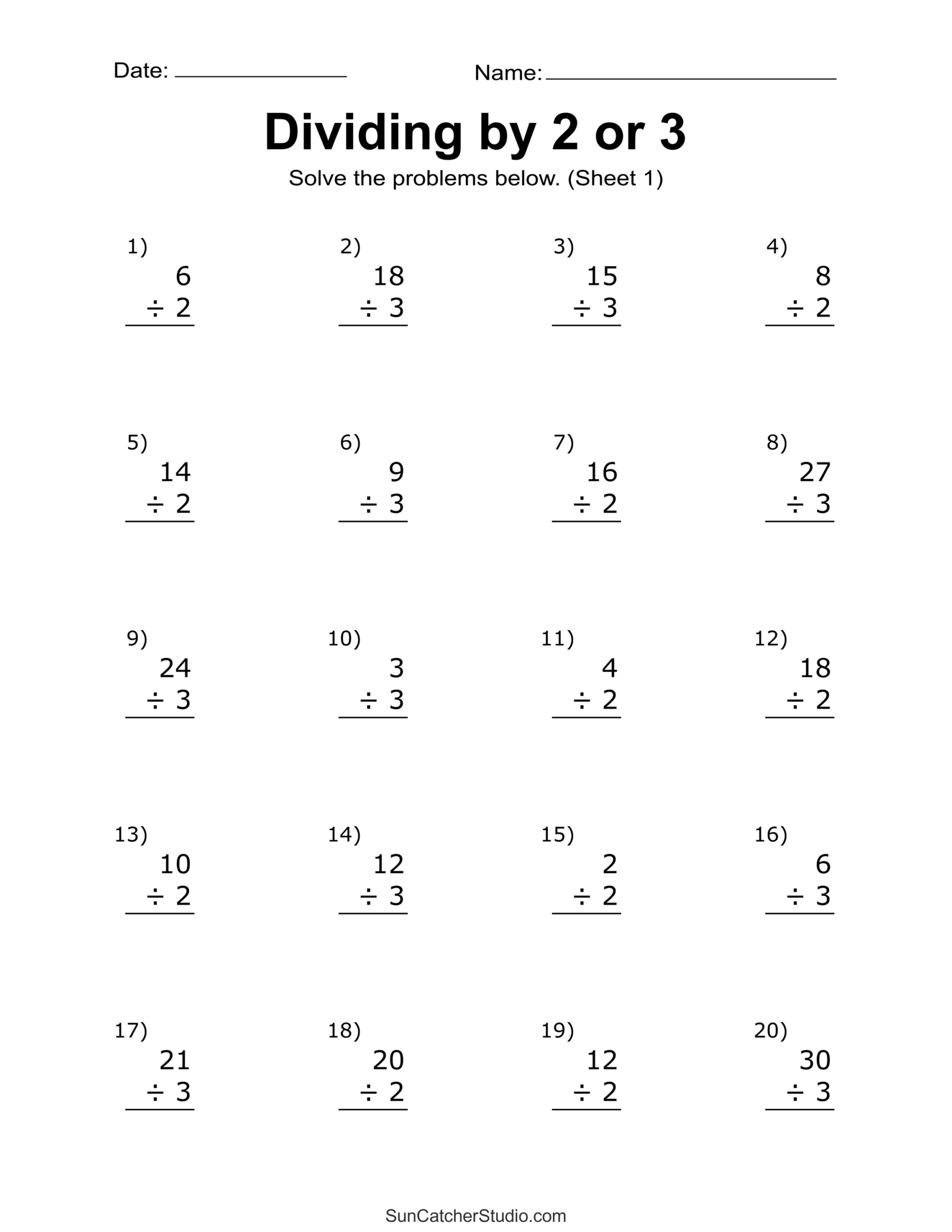 Division Worksheets Problems Free Printable Math Drills Free Printables Lettering SVG Files Tools Apps