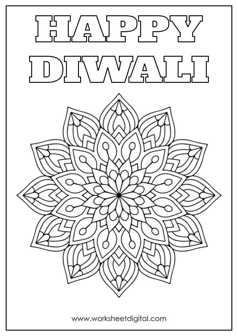diwali coloring pages