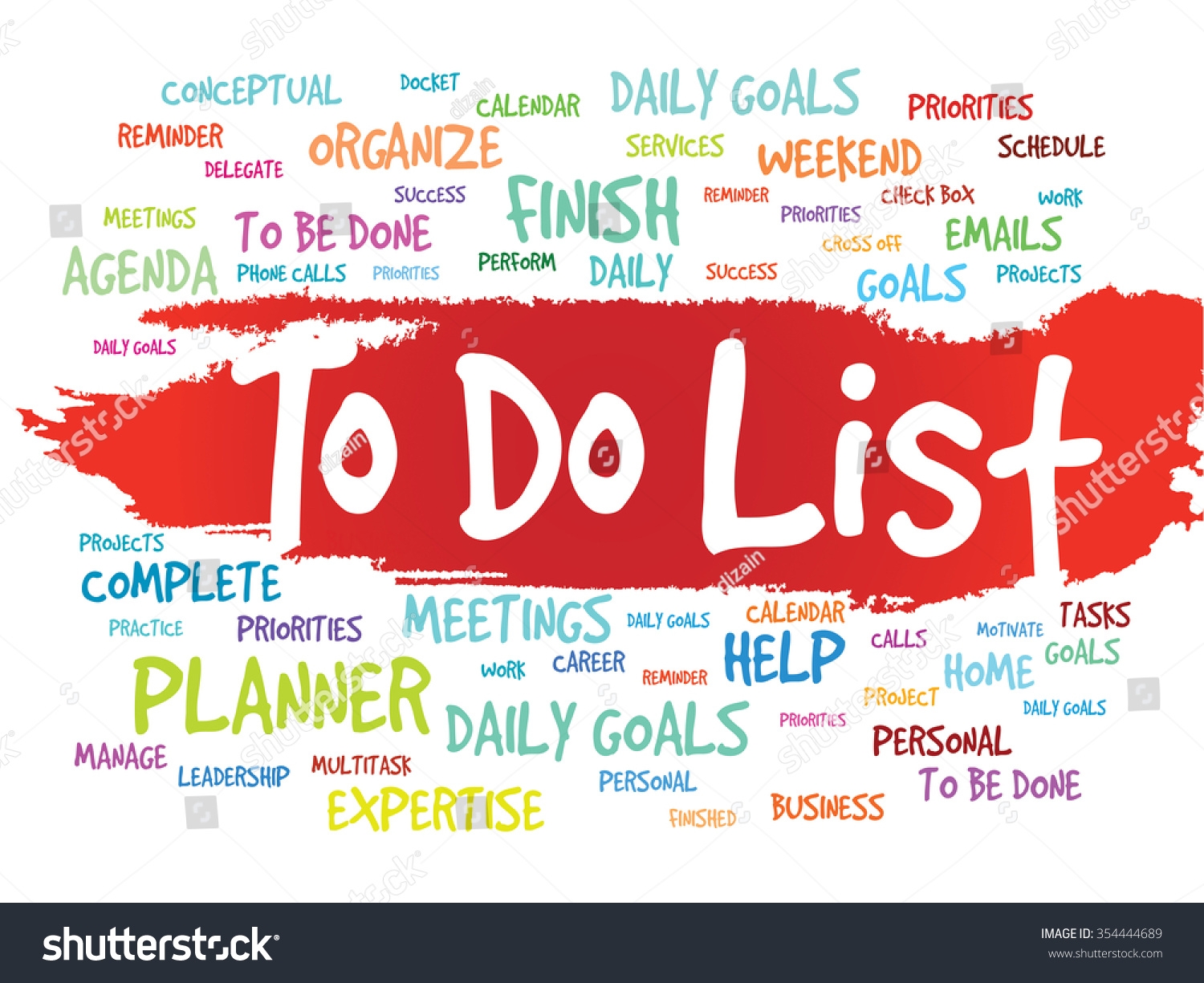 Do List Word Cloud Business Concept Stock Illustration 354444689 Shutterstock