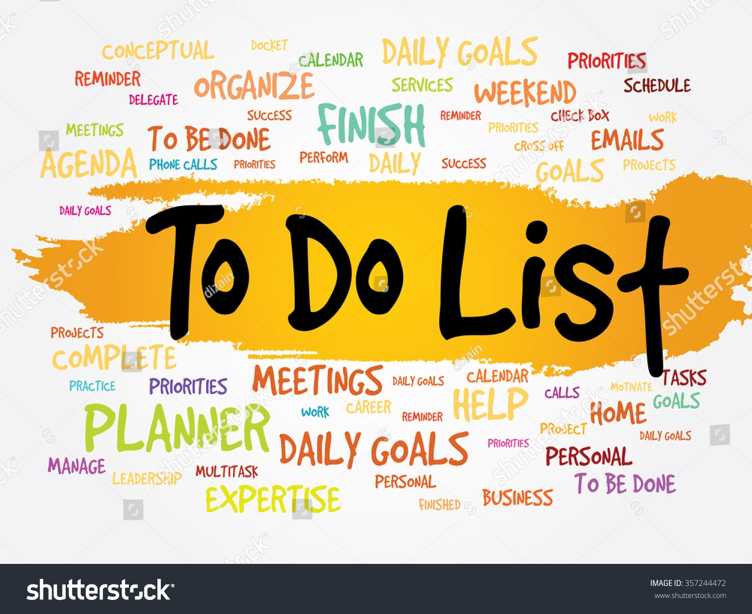 Do List Word Cloud Business Concept Stock Illustration 357244472 Shutterstock