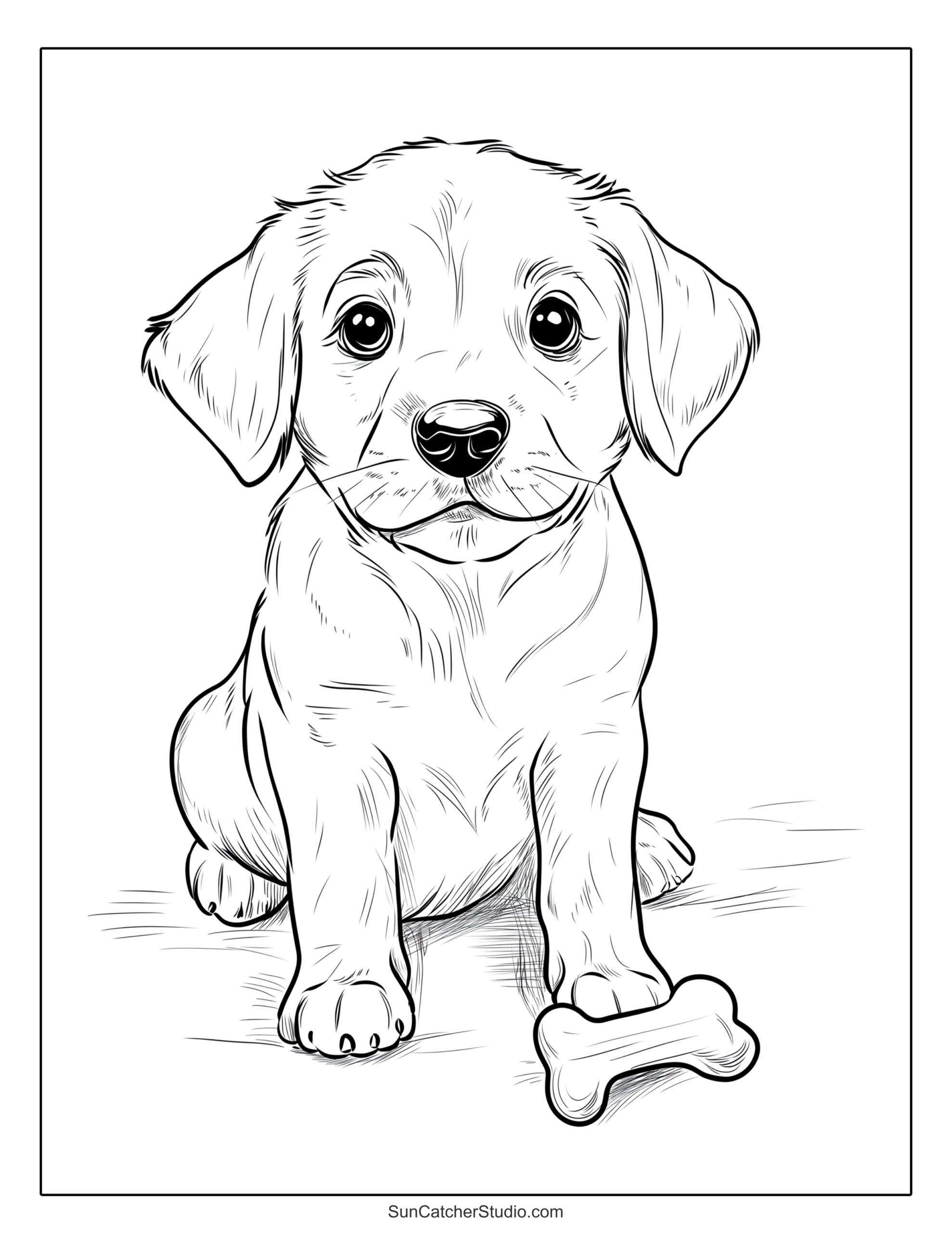 Dog And Puppy Coloring Pages And Coloring Sheets Free Printables Lettering SVG Files Tools Apps