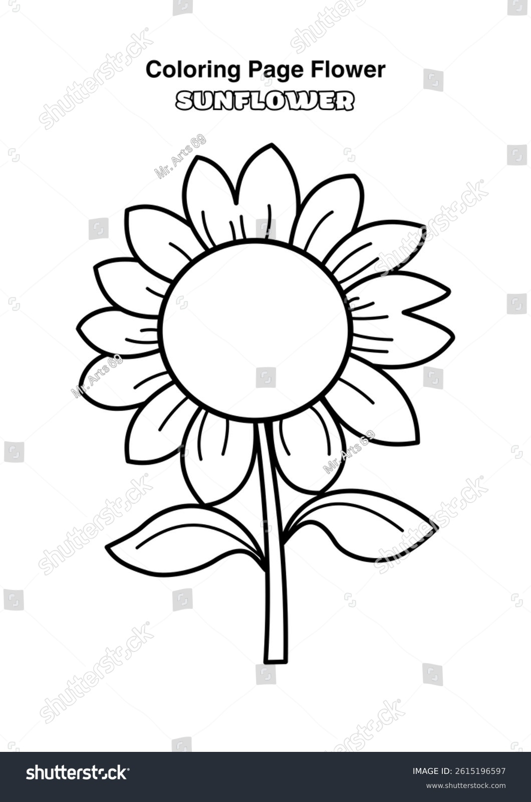 color page sunflower