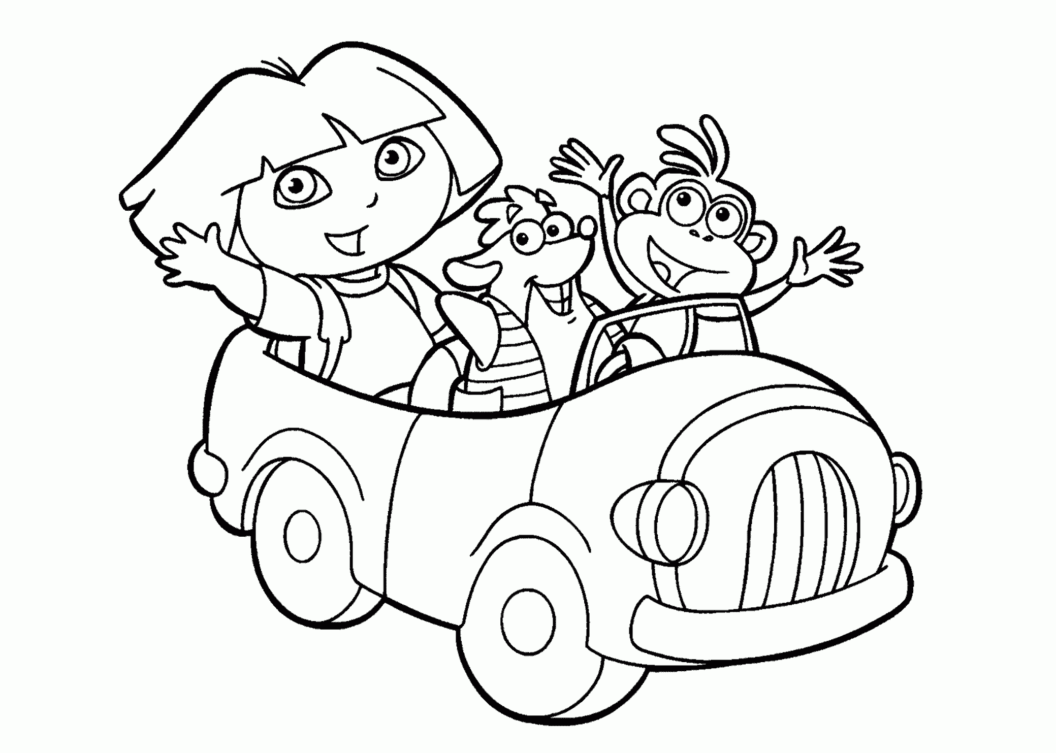 dora the explorer coloring pages dora the explorer coloring pages