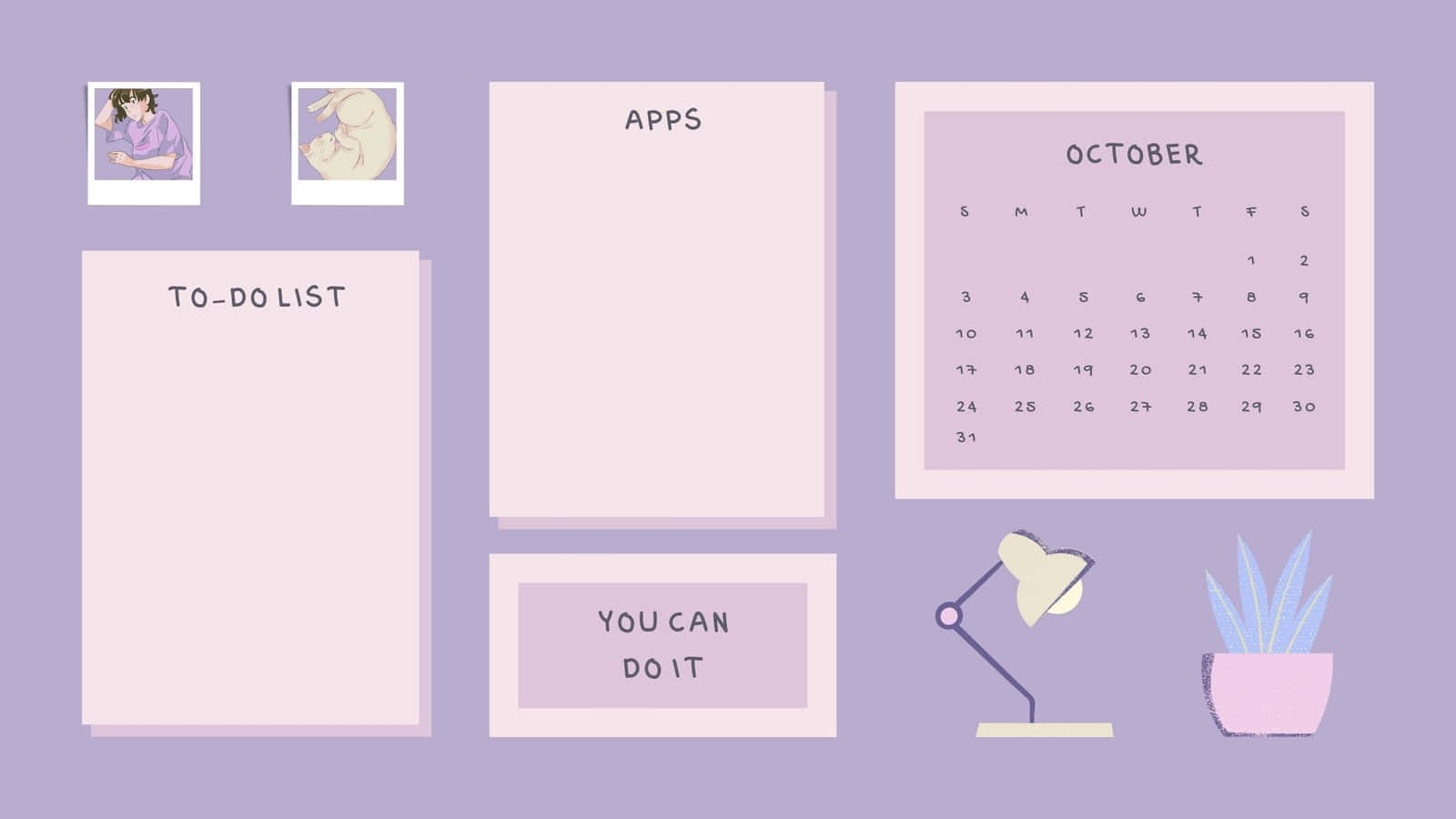 Download Cute Desktop Organizer October To Do List Wallpaper Wallpapers 