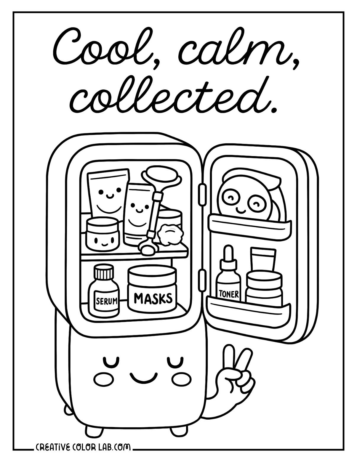 skincare coloring pages